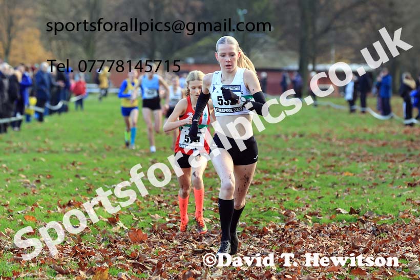 Girls Under-15s, 2023 British Athletics Cross Challenge, Sefton Park, Liverpool. Photo: David T. Hewitson/Sports for All Pics